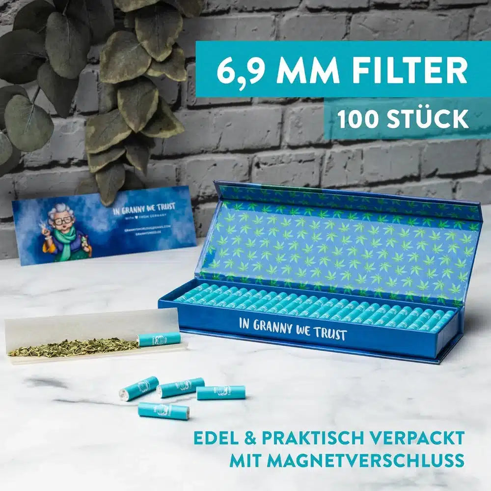 Premium Blue Aktivkohlefilter 100er 6,9mm