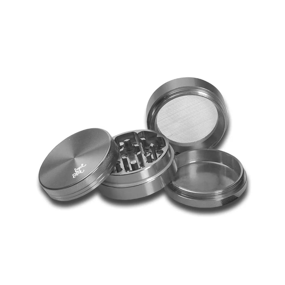 Alu-Grinder 4-tlg ø40mm Silber dunkel