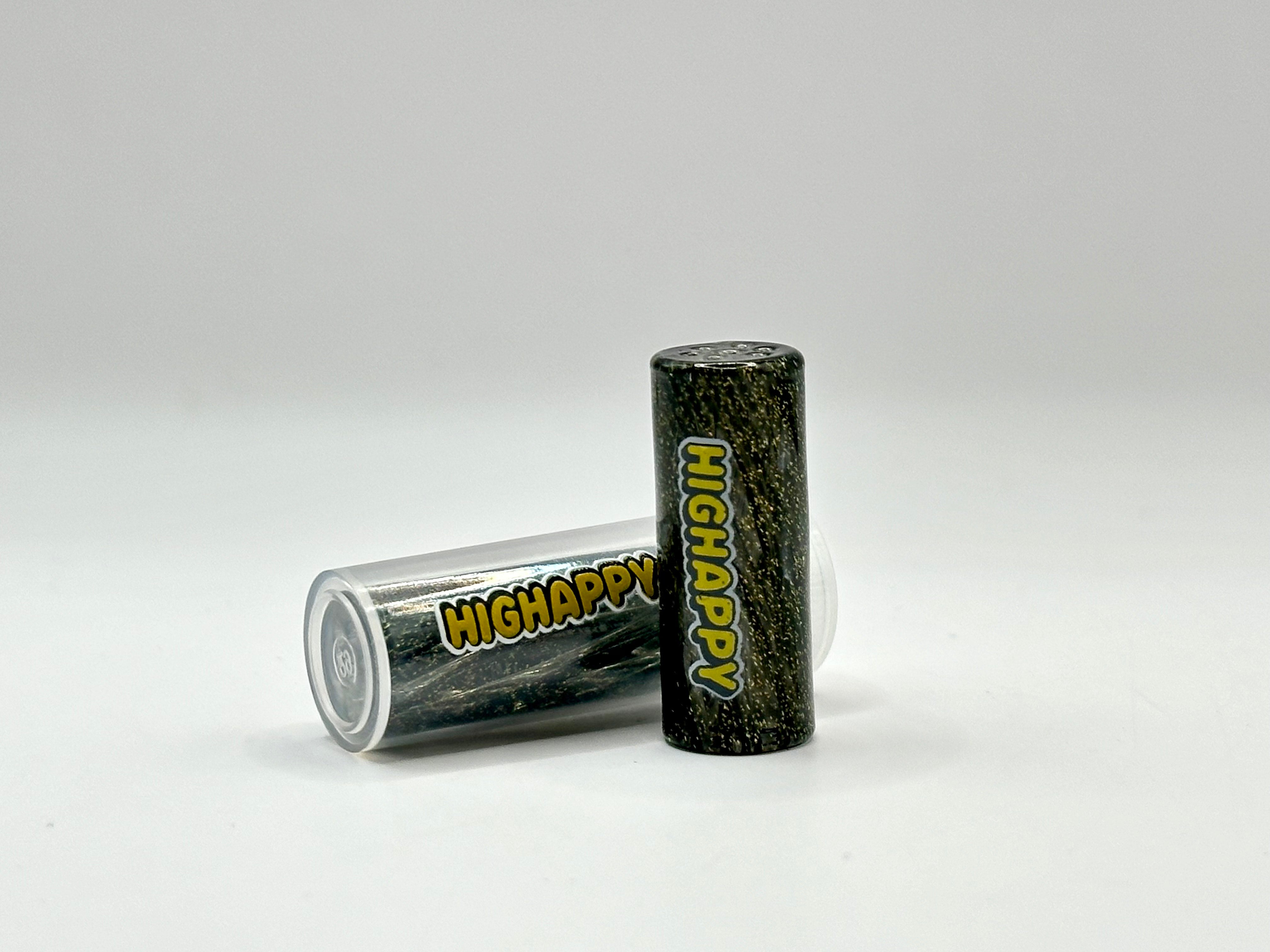 Glasfilter Gewirbelt 12x30mm Glitzer Schwarz