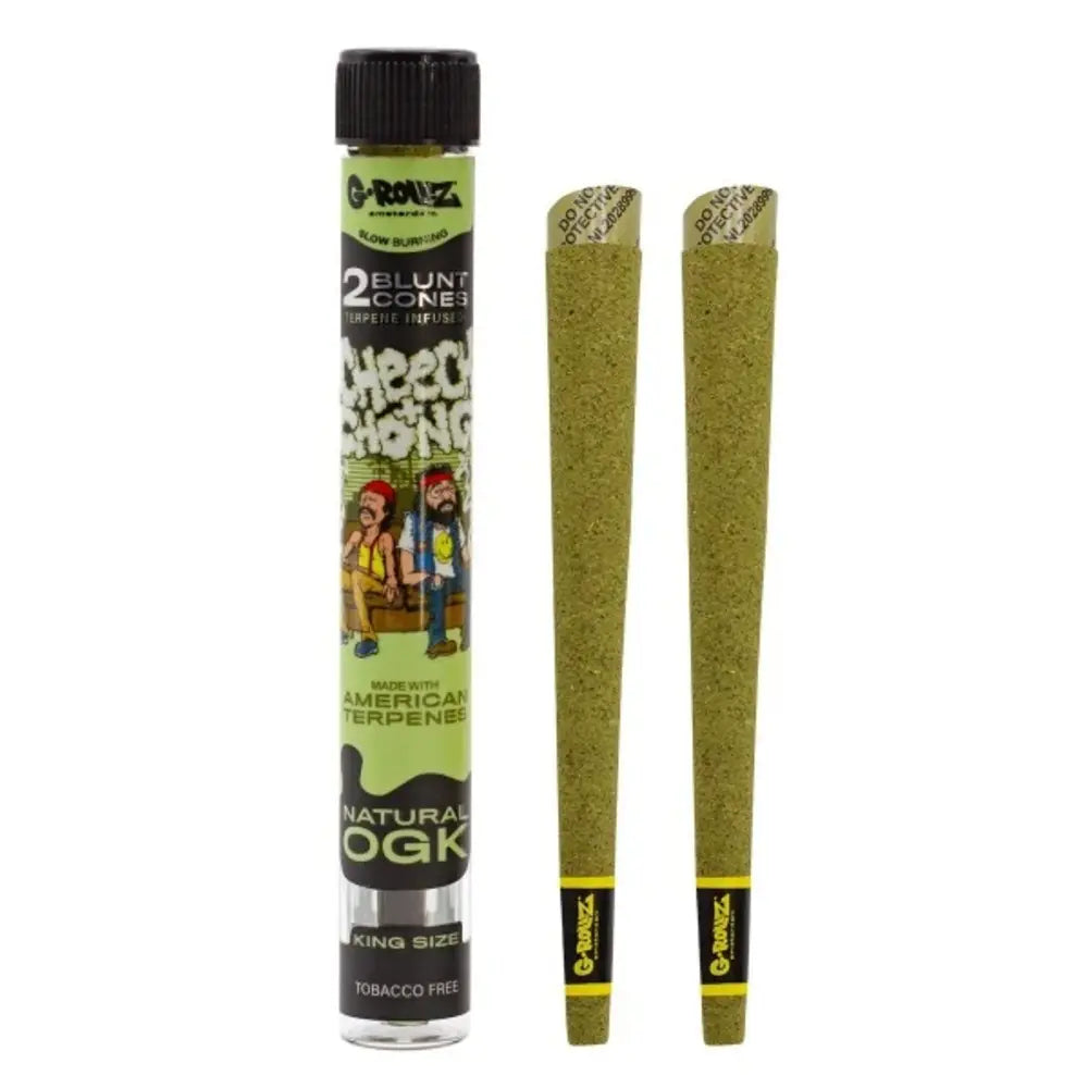 G-Rollz Cheech & Chong™ 2x Terpene Infused KS Blunt Cones - Natural OGK