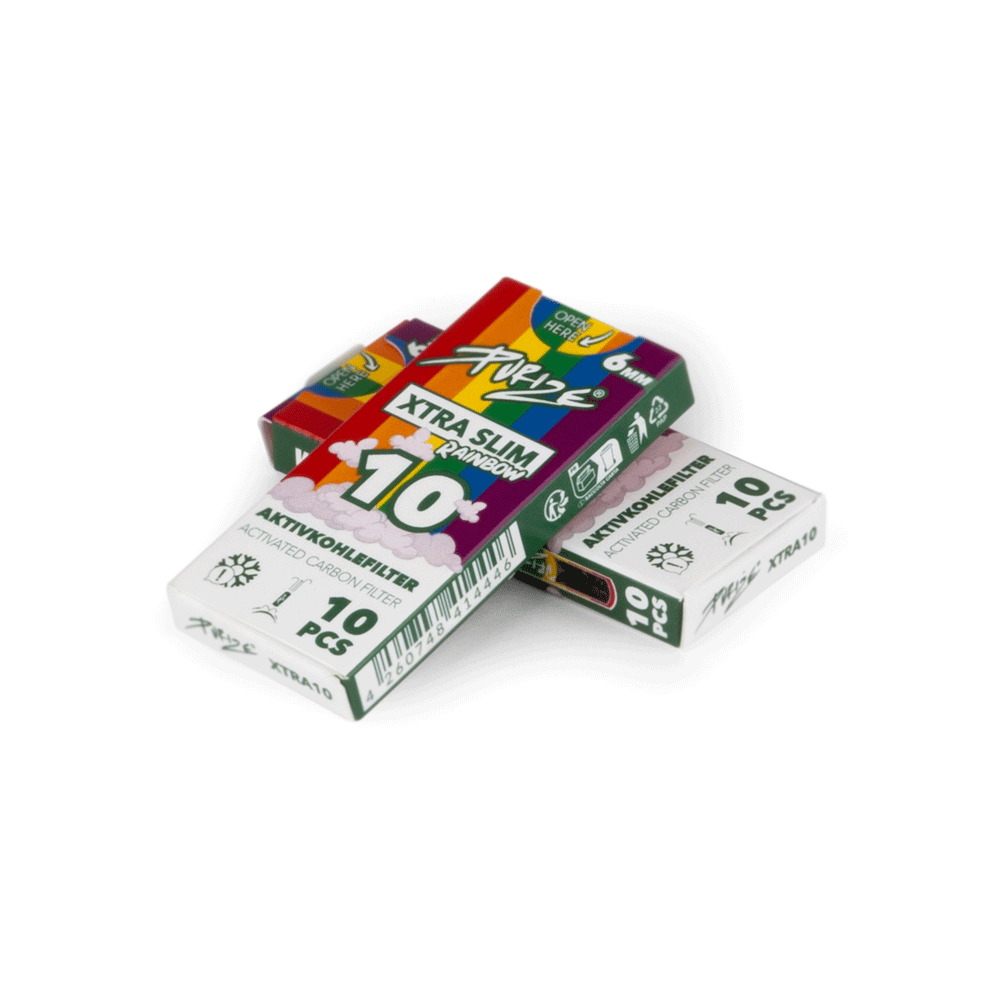Aktivkohlefilter 6mm Rainbow Xtra Slim - 10er Pack