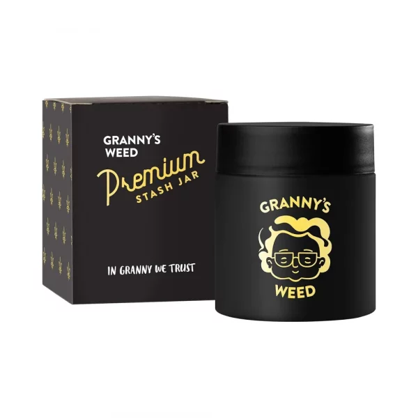 Granny's Premium Stash Jar Schwarz Gold