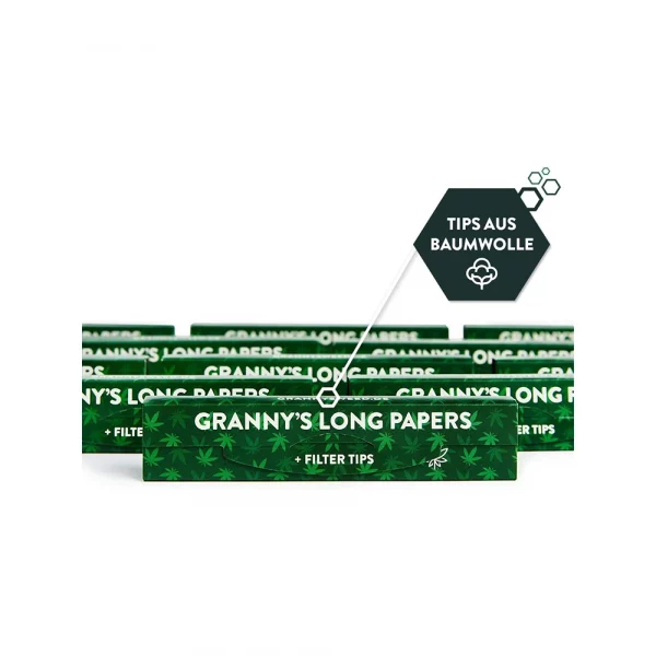 Granny's King Size Long Paper Extra Slim + Tips – Bild 2
