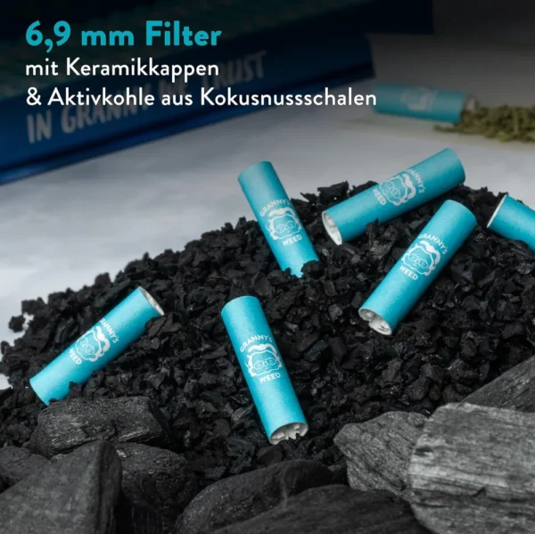 Granny's Weed Aktivkohlefilter Blue 50 Pack 6,9mm – Bild 2