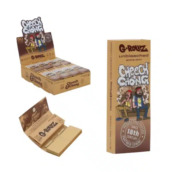 G-Rollz Cheech & Chong™ Sofa Unbleached 1¼ Papers + Tips – Bild 4