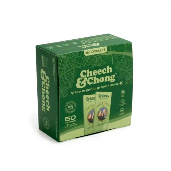 G-Rollz Cheech & Chong™ Classic Organic Green Hemp KS Papers + Tips, Tray & Poker – Bild 4