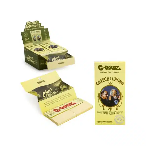 G-Rollz Cheech & Chong™ Classic Organic Hemp KS Papers + Tips, Tray & Poker – Bild 3