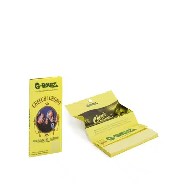 G-Rollz Cheech & Chong™ Classic Unbleached Bamboo KS Papers + Tips, Tray & Poker – Bild 3