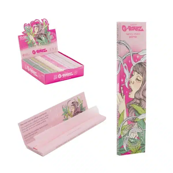 G-Rollz Colossal Dream Lightly Dyed Pink KS Slim Papers – Bild 4