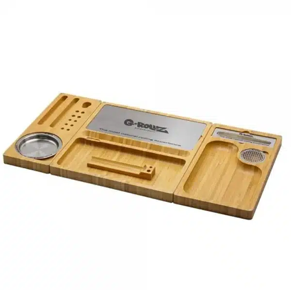G-Rollz 3-Part Bamboo Rolling Tray 26x49cm – Bild 2