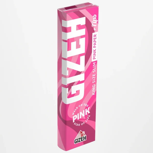 Gizeh Pink King Size Slim Papers + Tips – Bild 2