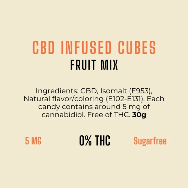 CBD Infused Cubes | 5mg Fruit Mix – Bild 3