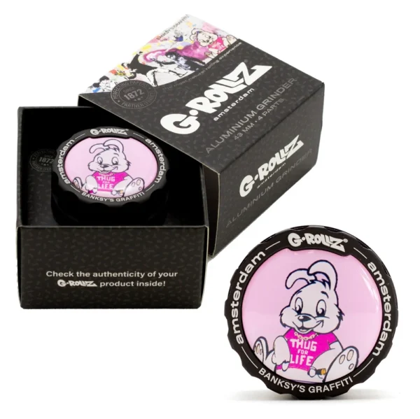 G-Rollz Banksy's Graffiti Thug for Life 4part Grinder - 43mm – Bild 4