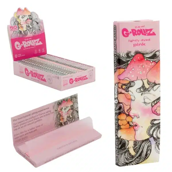 GR306B-DIS G-Rollz  'Mushroom' Lightly Dyed Pink - 50 '1¼' Papers online kaufen.webp