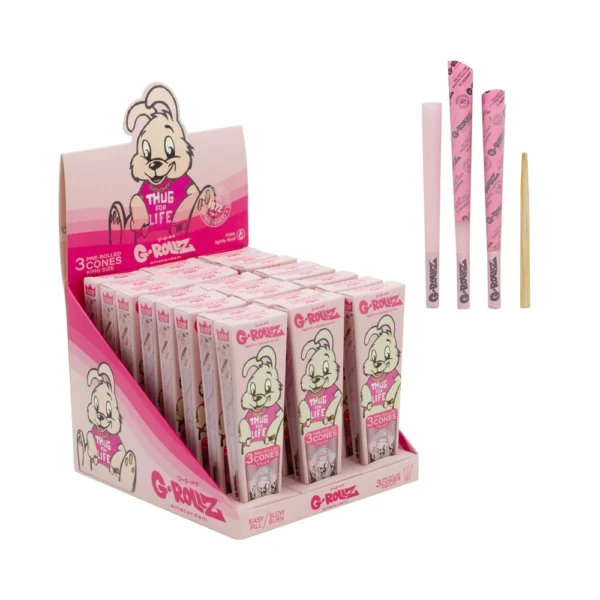 G-Rollz-Banksys-Graffiti-3-Pre-Rolled-KS-Cones-Lightly-Dyed-Pink-online-kaufen.webp