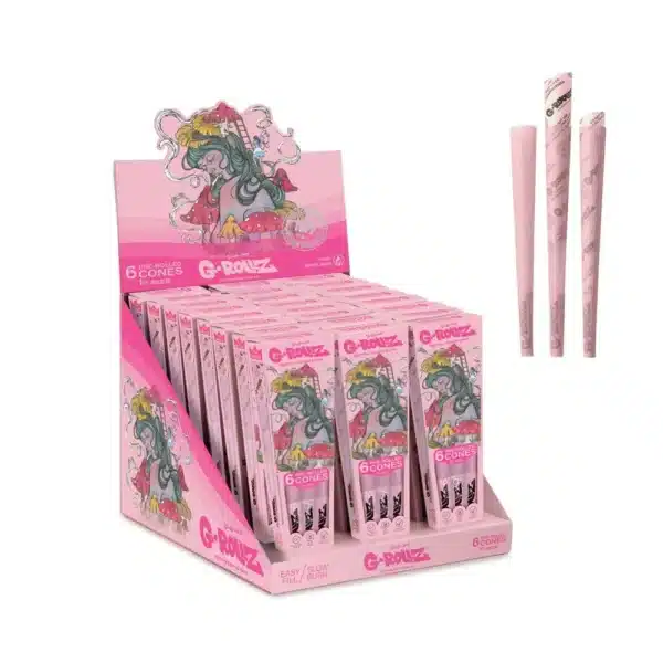 G-Rollz-Shroomie-6-Pre-Rolled-1¼-Cones-Lightly-Dyed-Pink-online-kaufen.webp