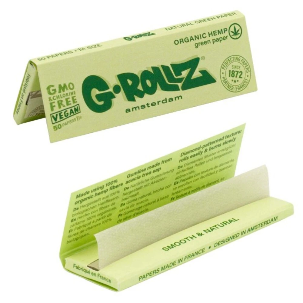 Organic Green Hemp - 50 '1¼' Papers (1).webp