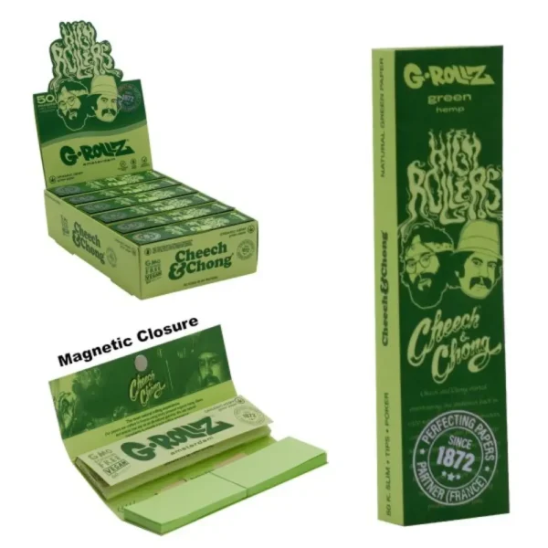 Cheech & Chong™ Classic Organic Green Hemp KS Papers + Tips & Poker  24 Stück.webp
