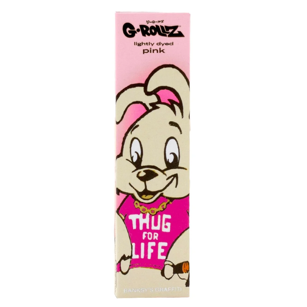 BG35G-DIS-3G-Rollz  Banksy's Graffiti 'Thug For Life' Pink - 50 KS Slim Papers + Tips online kaufen.webp